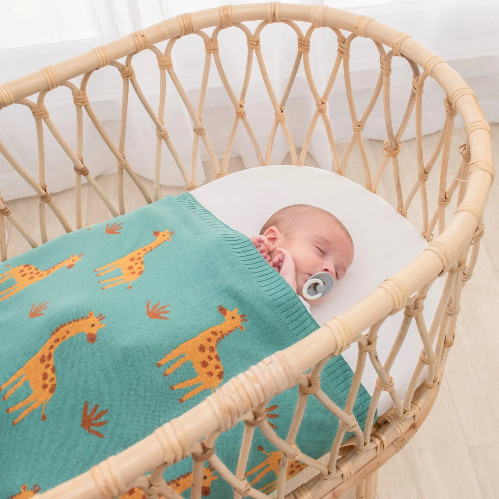 Living Textiles Whimsical Blanket - Giraffe