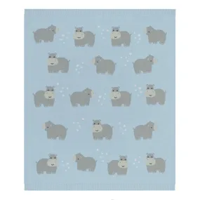 Living Textiles Whimsical Blanket - Hippo