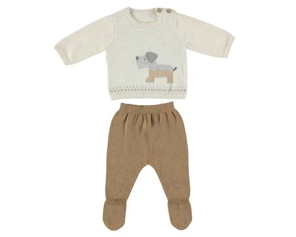 MAY Dog Knit Sweater Top and Pant Set