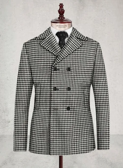 Mens Houndstooth Overcoat