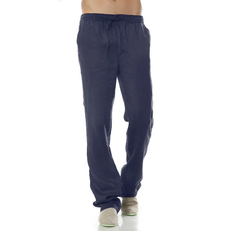 Men's Thin Casual Elastic Waist Linen Pant