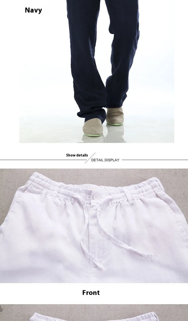 Men's Thin Casual Elastic Waist Linen Pant