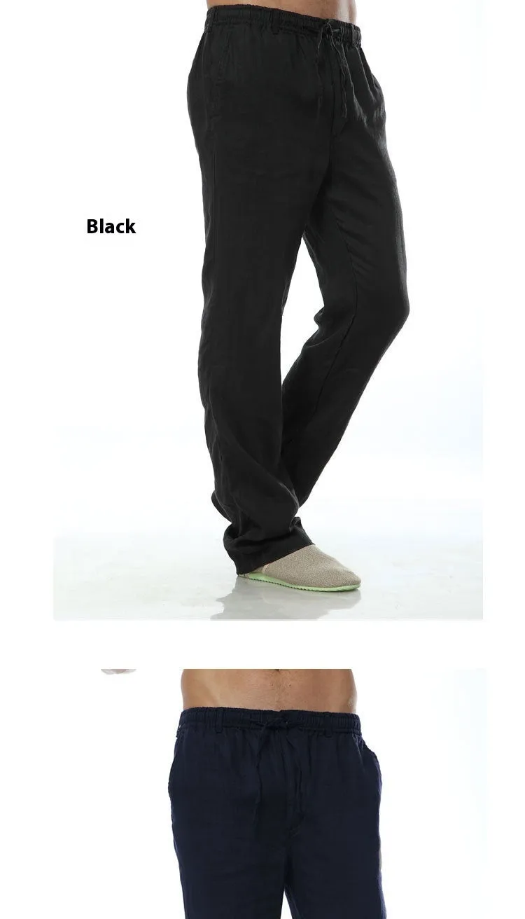 Men's Thin Casual Elastic Waist Linen Pant
