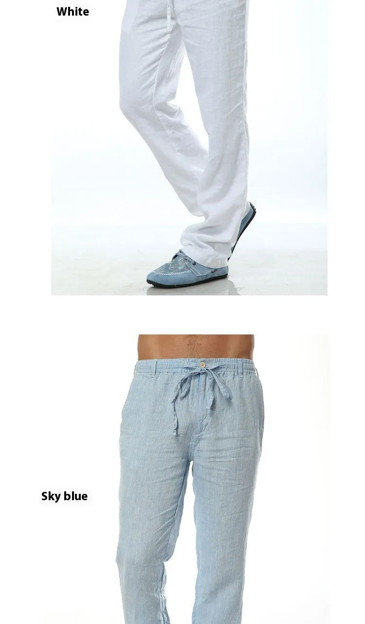Men's Thin Casual Elastic Waist Linen Pant