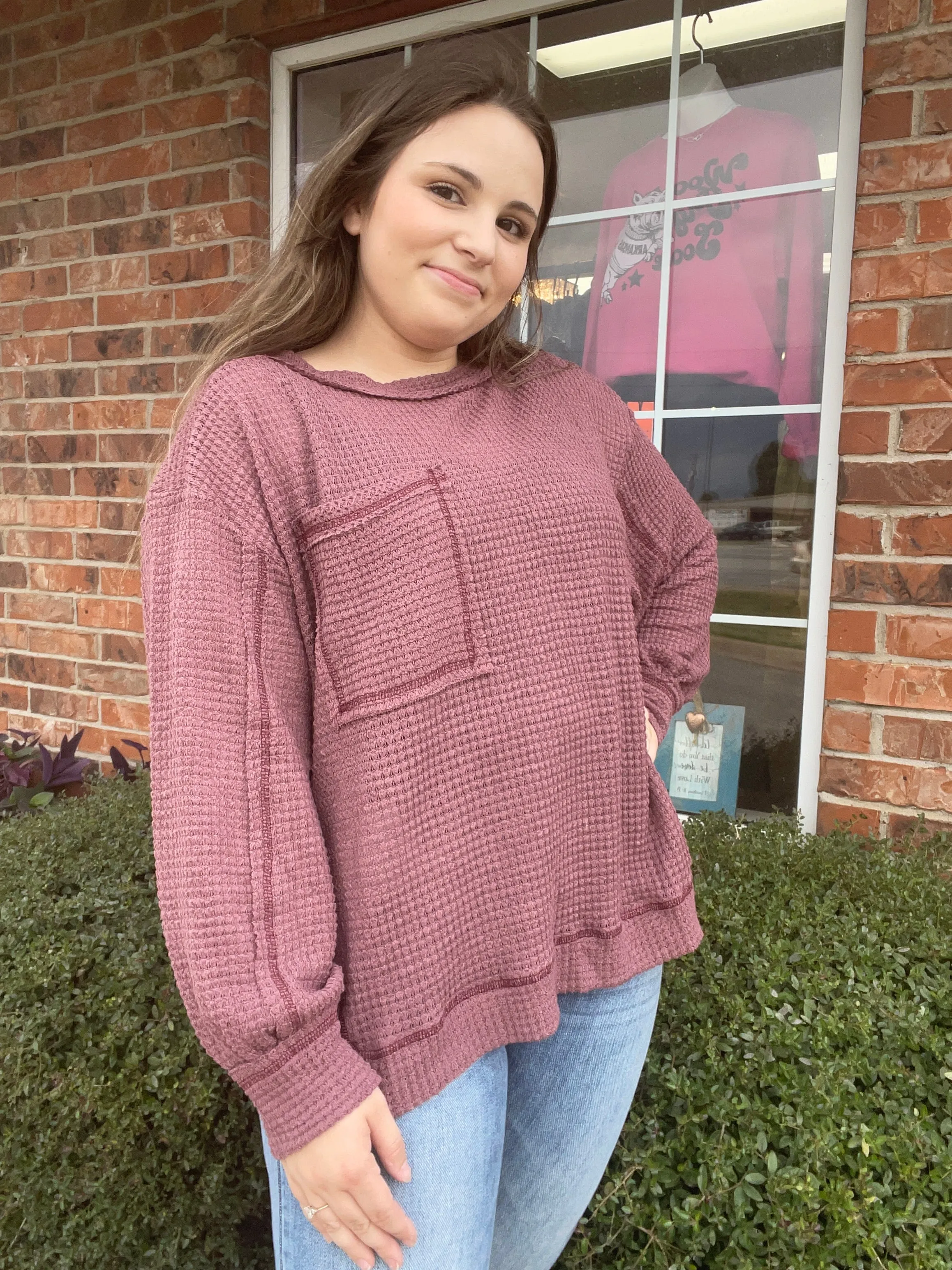 Morgan Waffle Knit Top