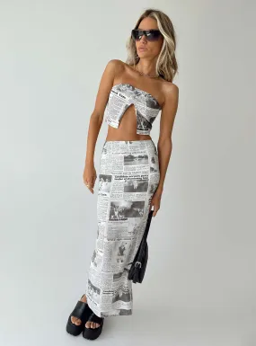 Morning Story Midi Skirt White