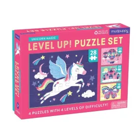 Mudpuppy Unicorn Magic Level Up! Puzzle Set