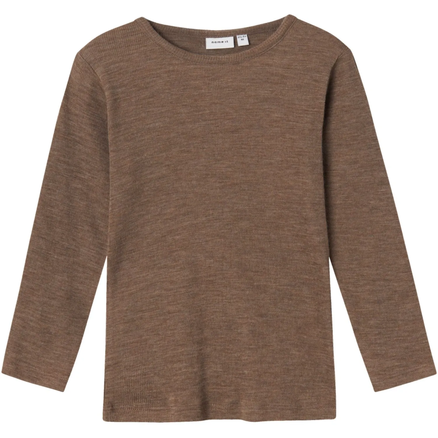 Name It Walnut Wossa Wool/Silk Rib Blouse