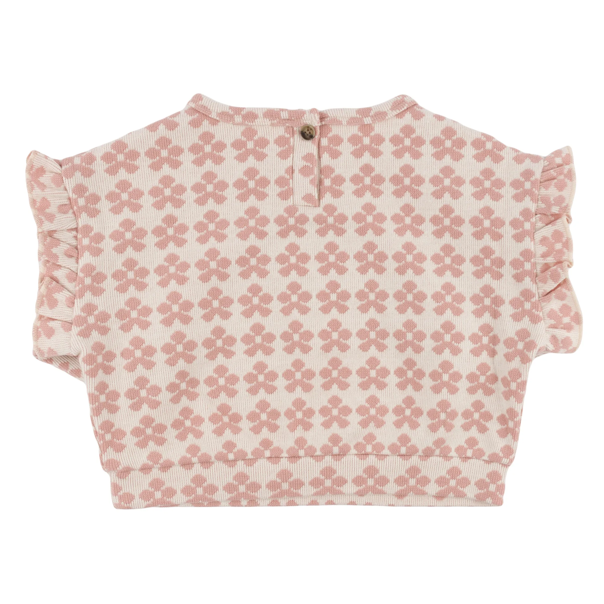 oh baby! Millie Slouch Double Knit Sweater - Mod Flowers - Blush