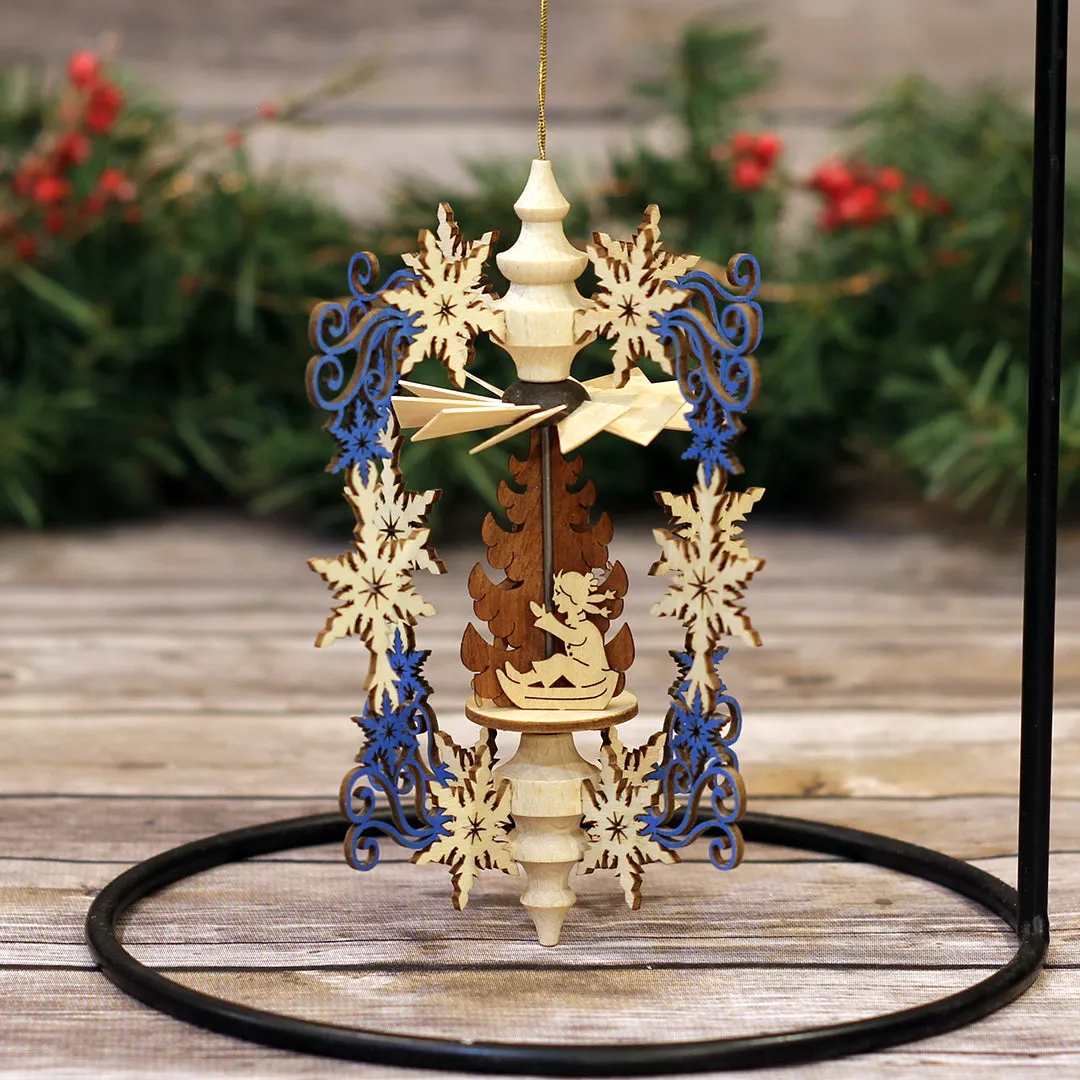 Ornament - Winter Children, Snowflake, Blue