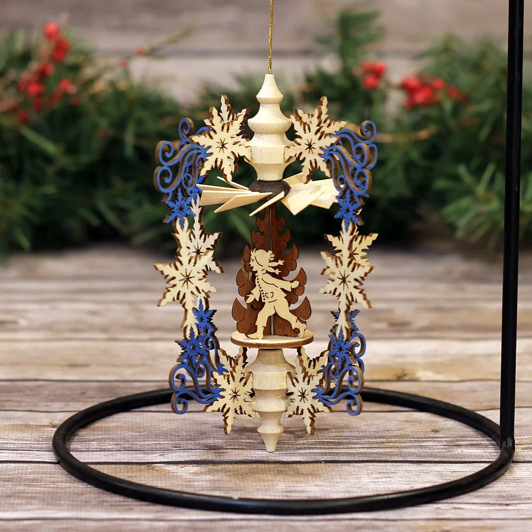 Ornament - Winter Children, Snowflake, Blue