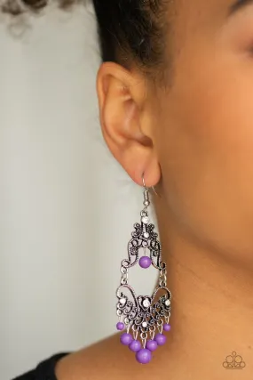 Paparazzi Colorfully Cabaret Earrings Purple