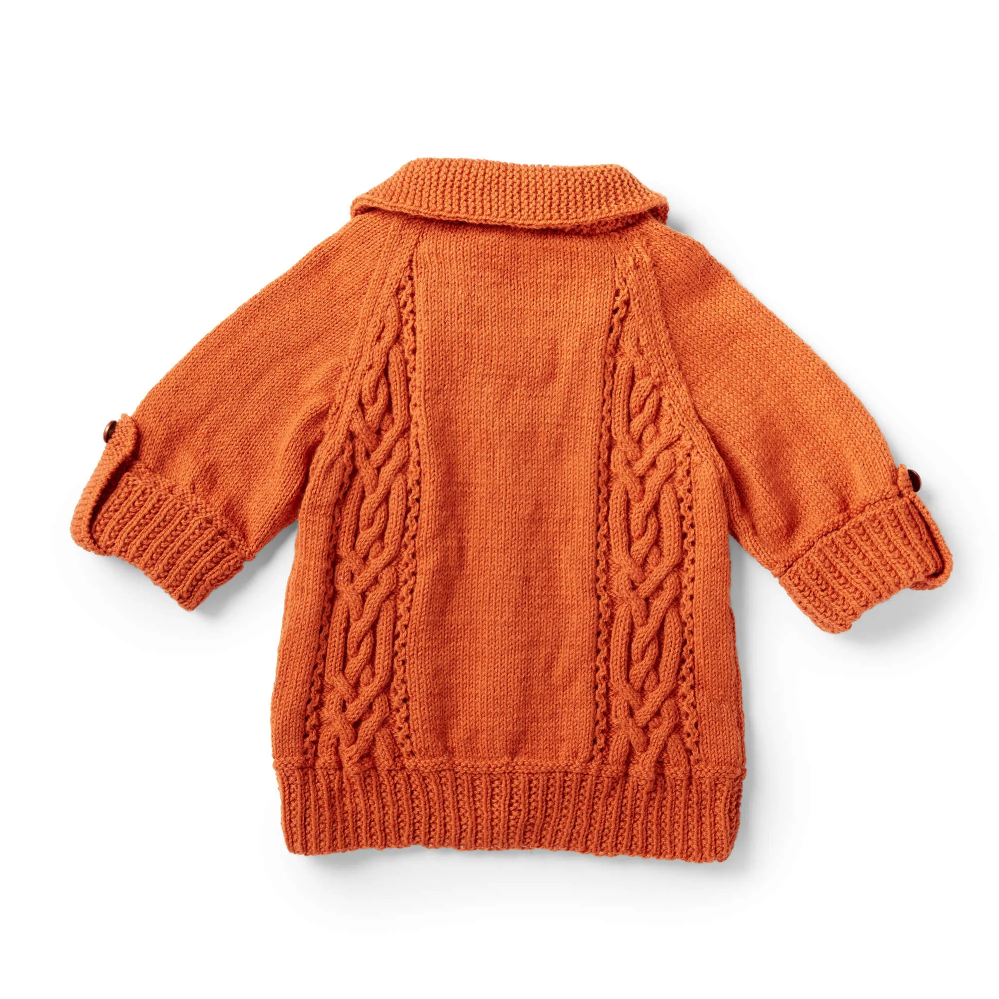 Patons Cables And Collar Knit Cardigan