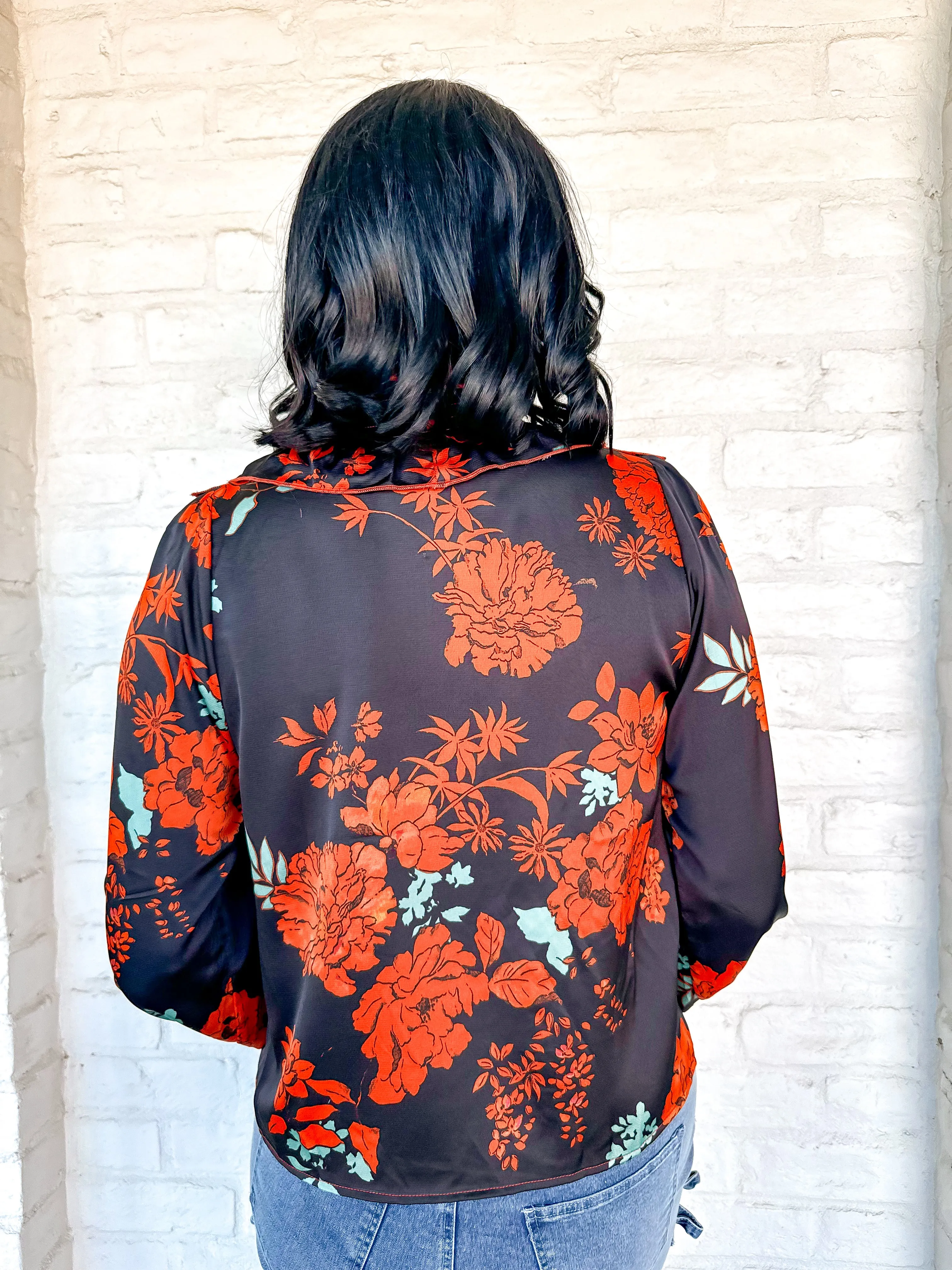 Petal and Bloom Black Top