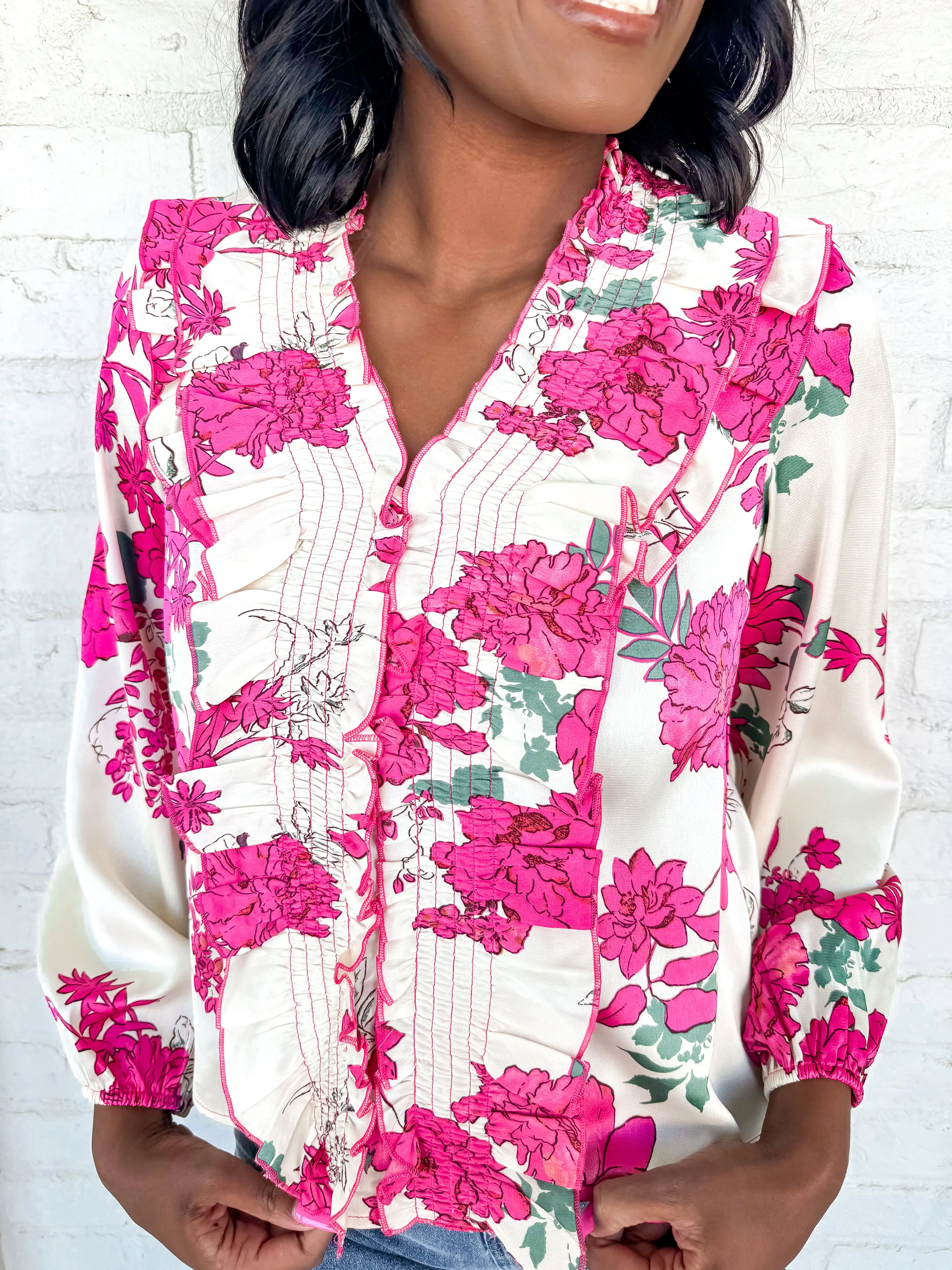 Petal And Bloom Cream Top
