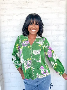 Petal and Bloom Green Top