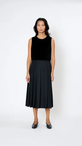 Pleated Dress in Black