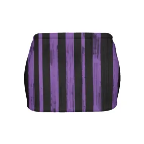 Purple Stripes Slinky Micro Mini Skirt