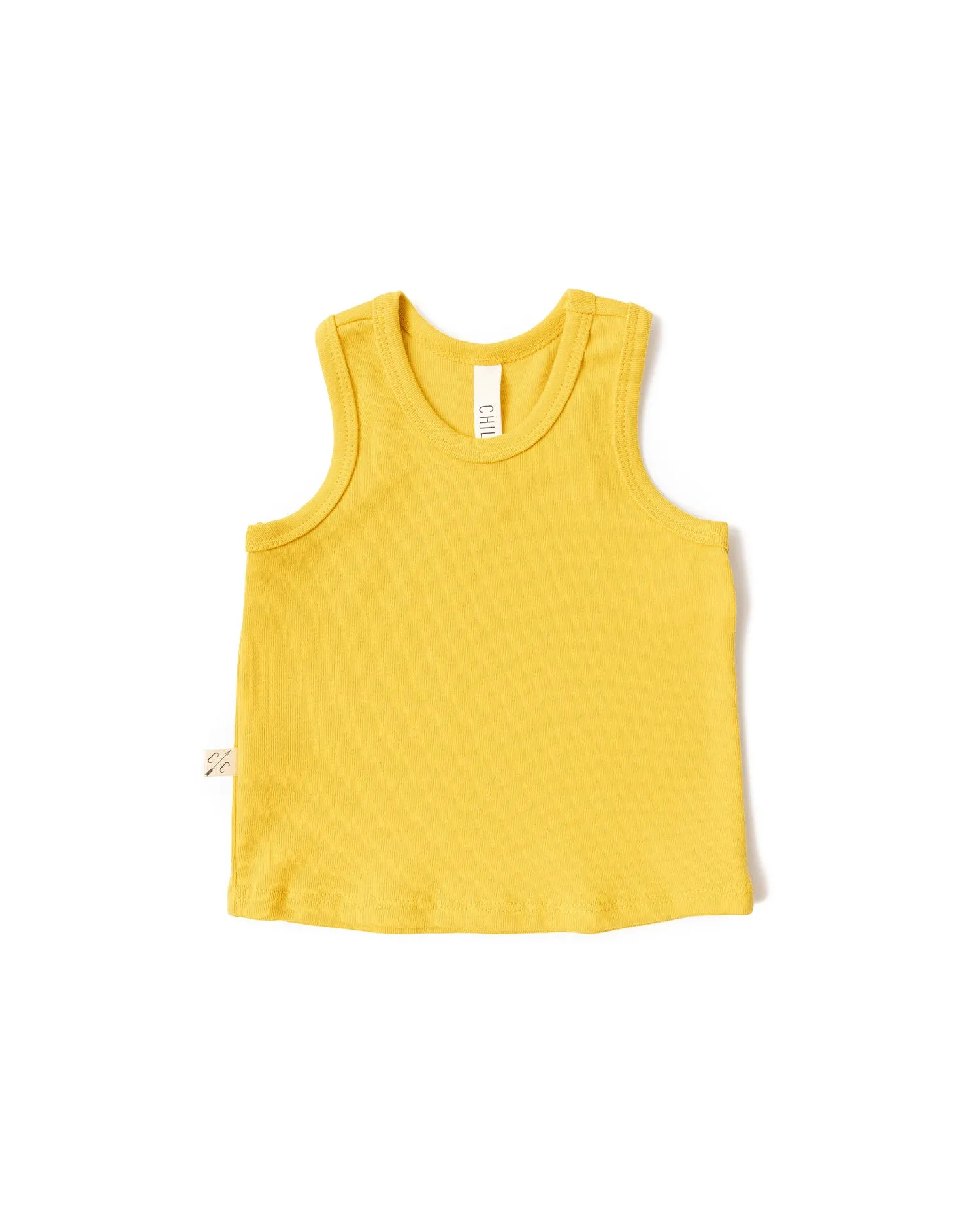 rib knit tank top CO - sunflower