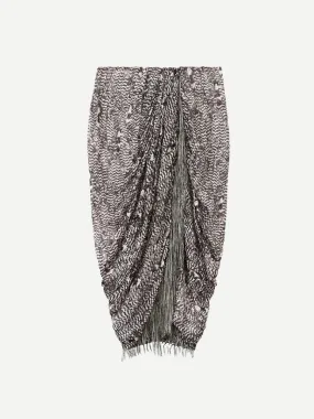 Roany Skirt in Black/Ecru