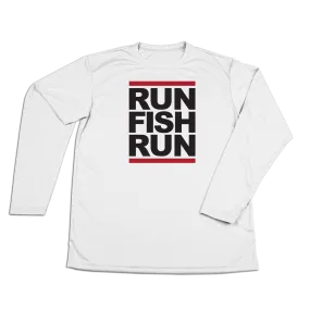 #RUNFISHRUN YOUTH Performance Long Sleeve Shirt - Black