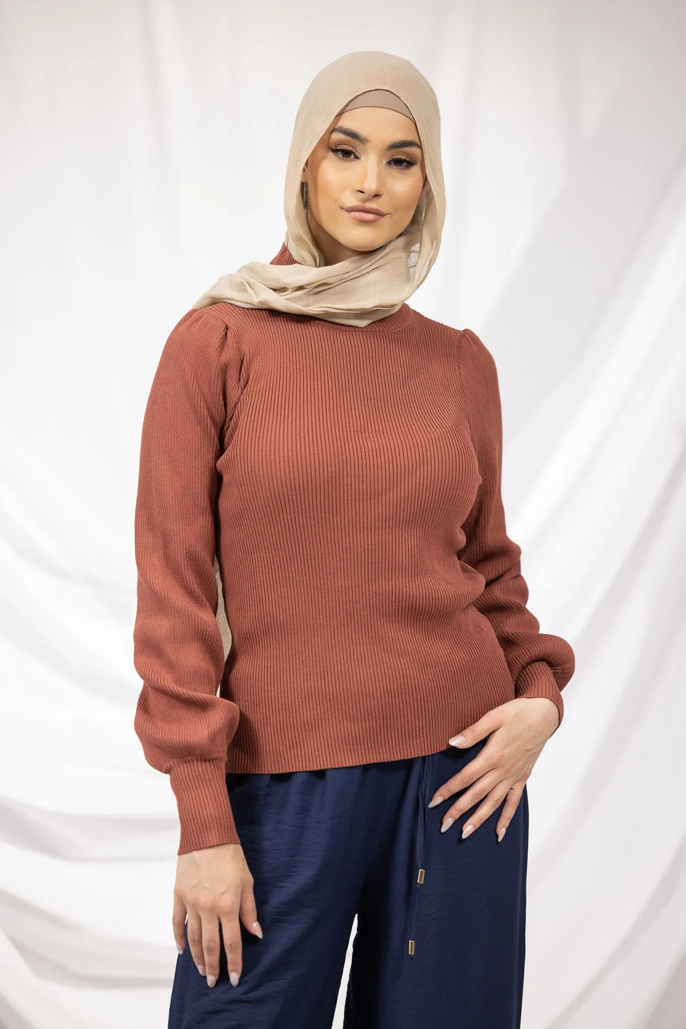 Selma Puff Sleeve Knit Top