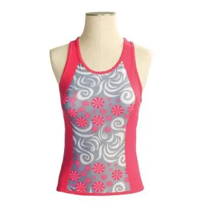 SheBeest Kona Tri Top, White/Pink, Large