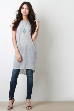 Sheer Knit Drop Arm Top