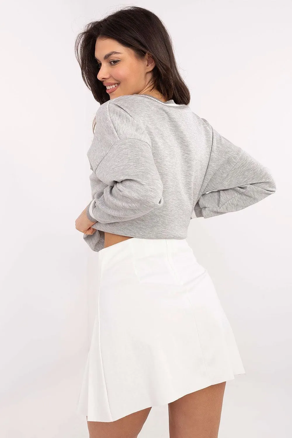 Short minimalist pleated skirt