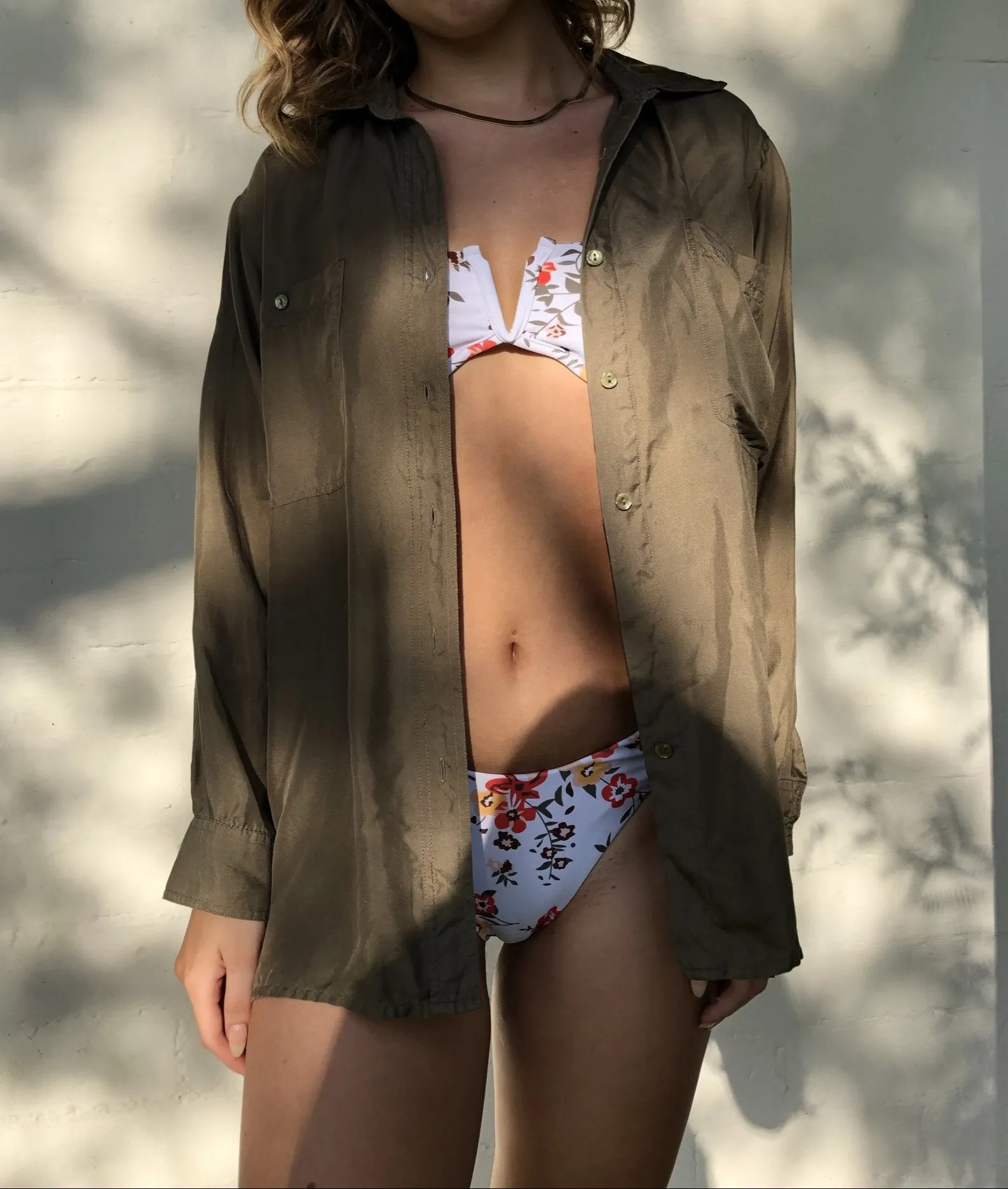 Silk Olive Shirt