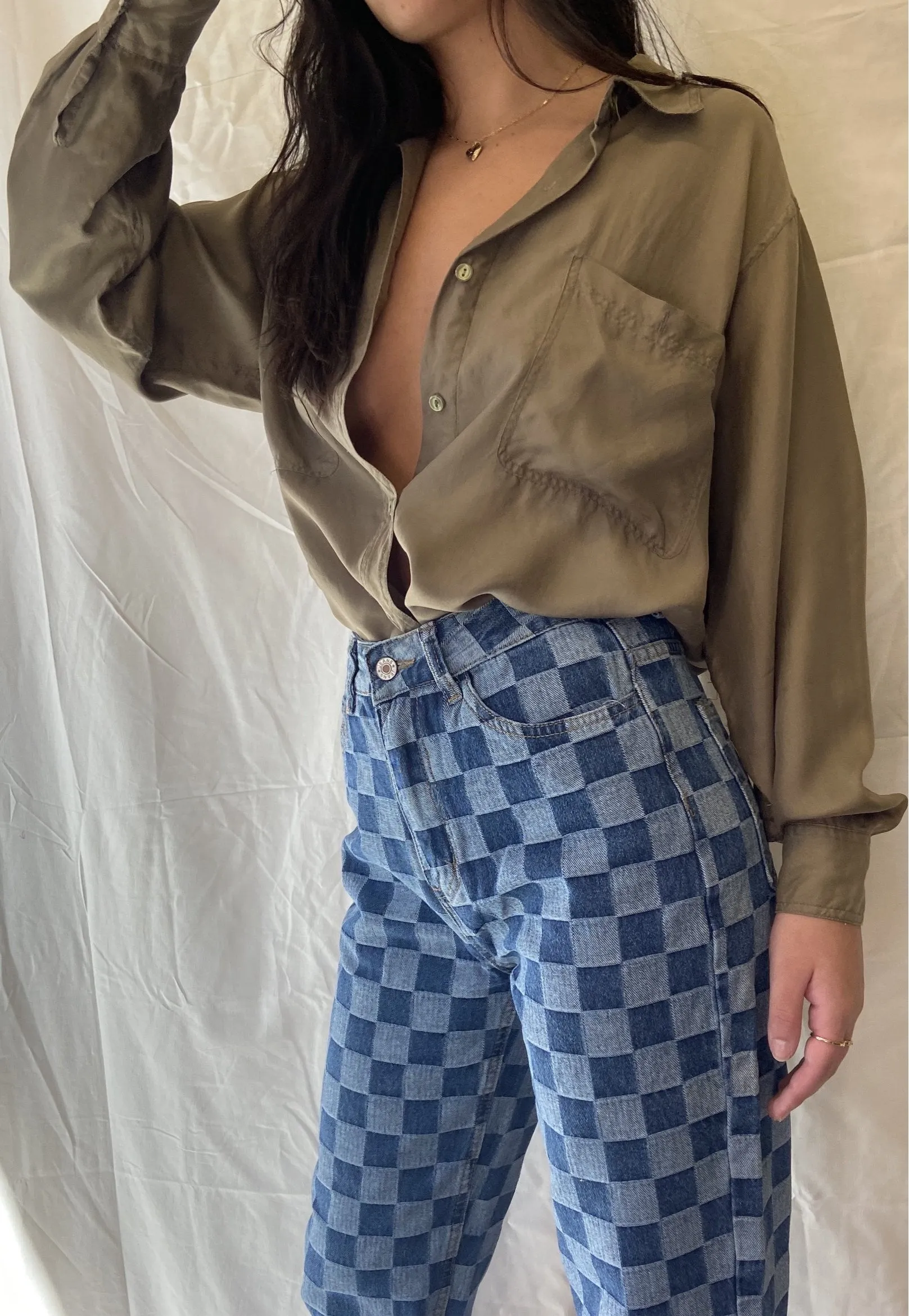Silk Olive Shirt
