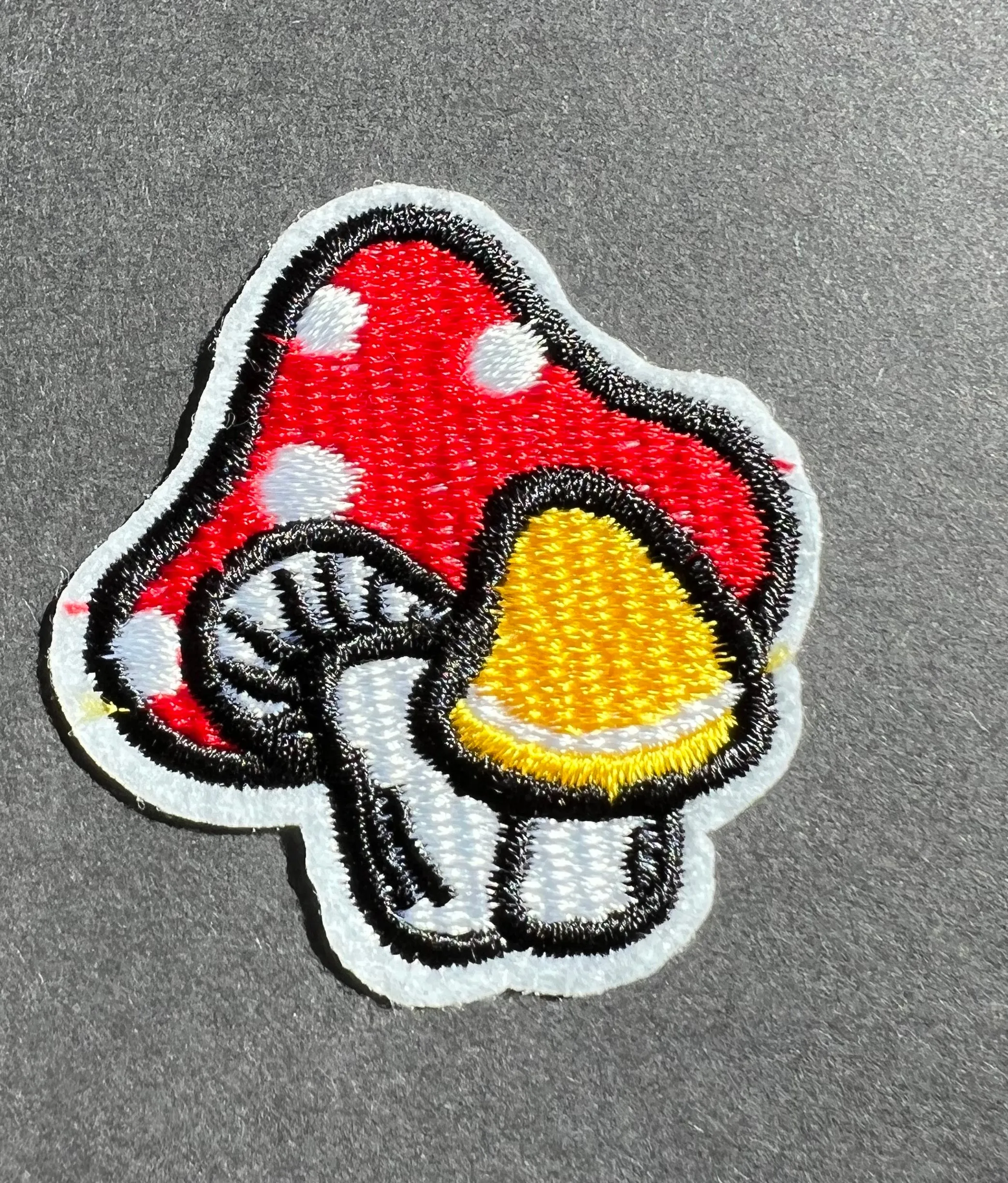 Slightly More Realistic But Still Suitably Whimsical Mushroom Iron On Patch