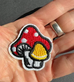 Slightly More Realistic But Still Suitably Whimsical Mushroom Iron On Patch