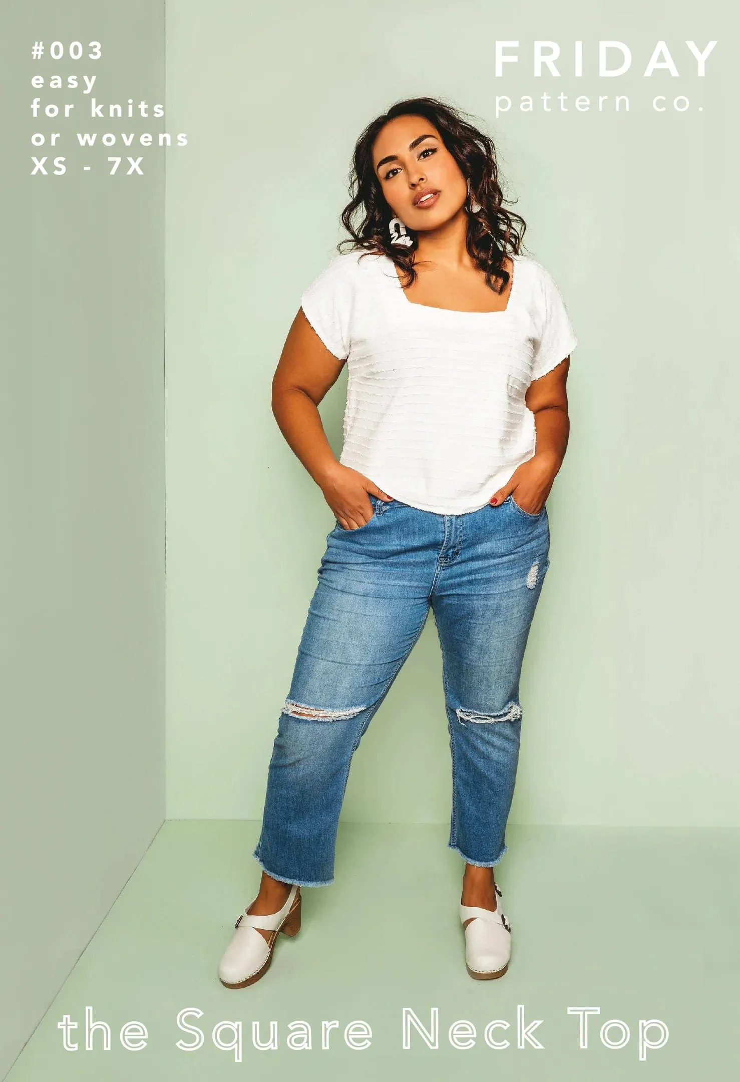 Square Neck Top - Friday Pattern Company - Sizes XS-7X