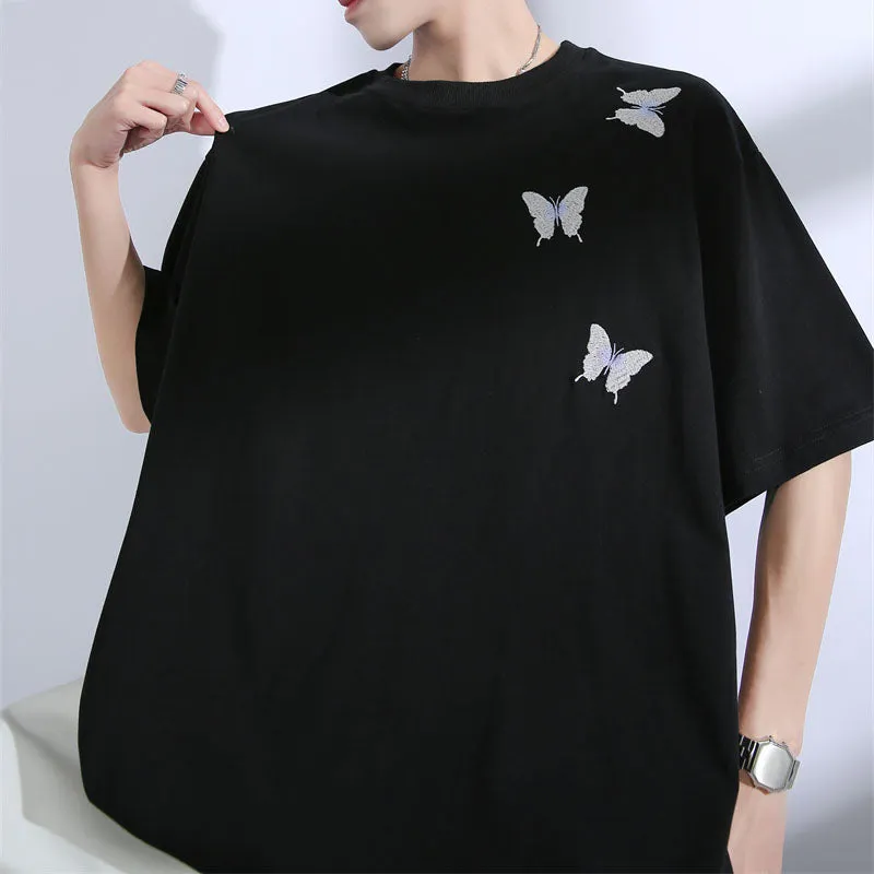 Summer Cotton UV Temperature Change Butterfly T-shirt top