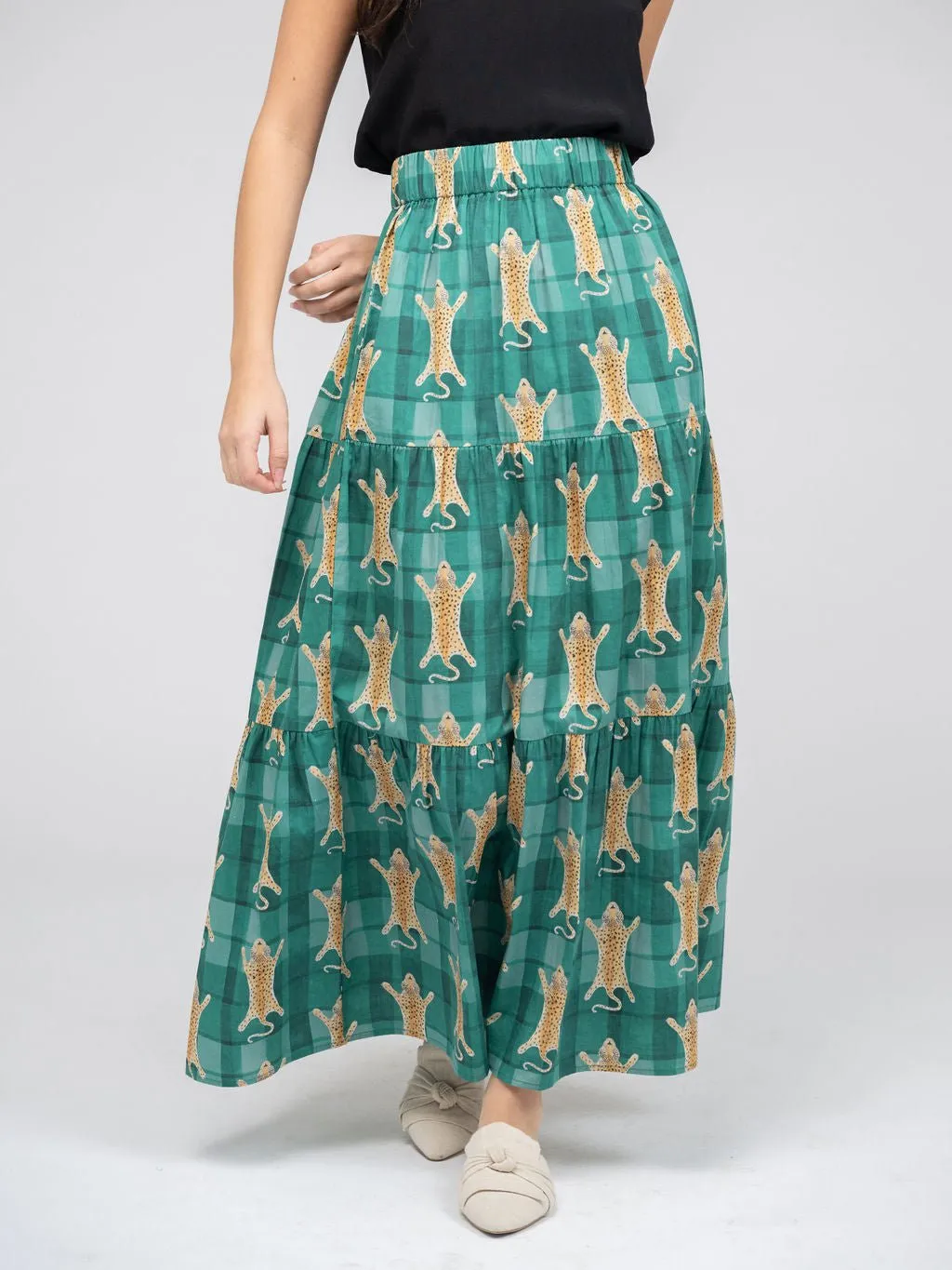 The Abby Skirt | Green Cheetah