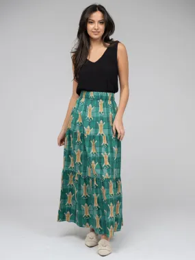 The Abby Skirt | Green Cheetah