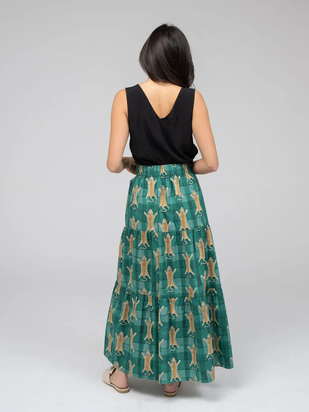 The Abby Skirt | Green Cheetah