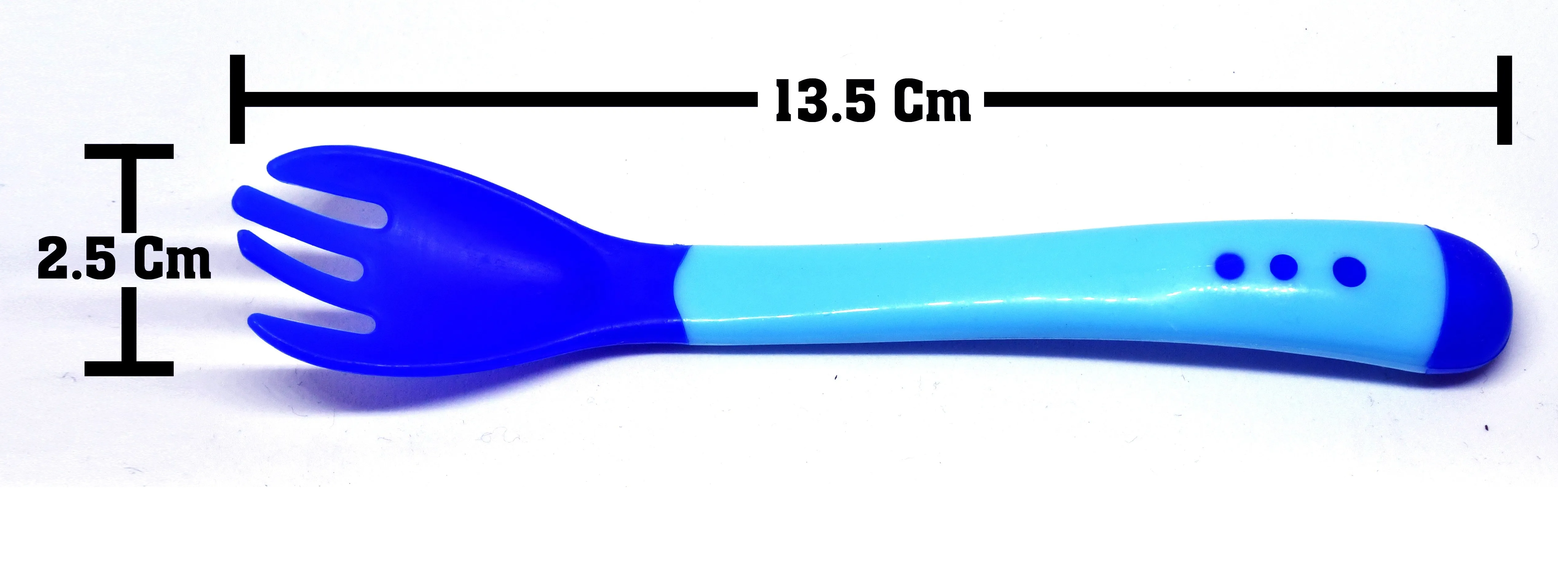 THE LITTLE LOOKERS Silicone Tip Heat Sensitive Silicone Spoons | Temperature Sensing Spoons | Fork Set(Red, Blue& Yellow)