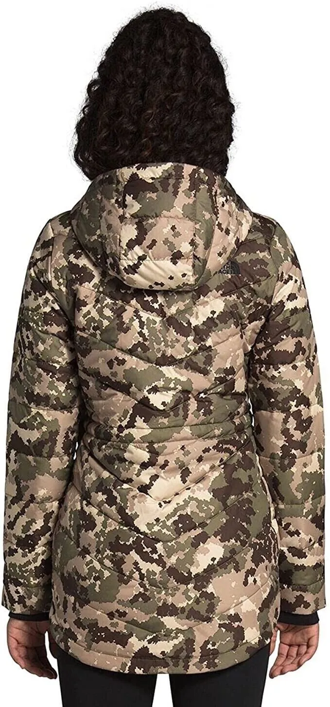 The North Face NF0A3XDBSX1 Womens Olive Green Print Tamburello Parka Jacket NF44