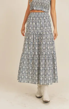 The Walk With Me Tiered Midi Skirt