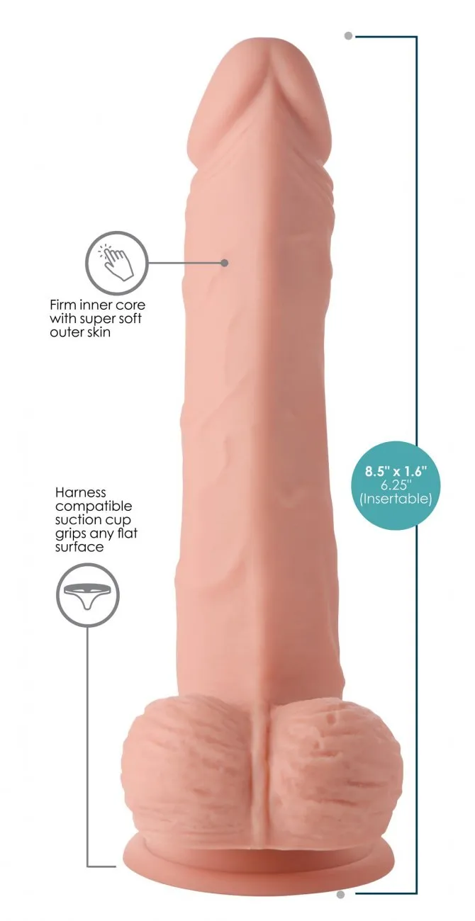 Thrusting and Vibrating 8 Inch Dildo