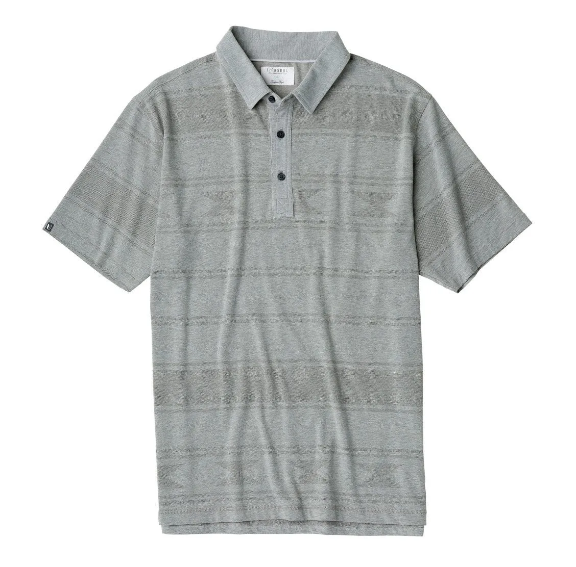 Tonal Printed Heathered Knit Polo
