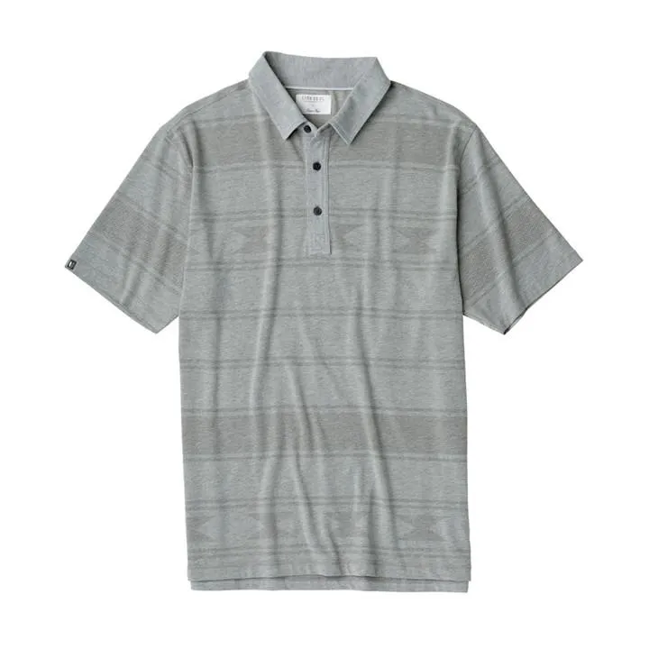 Tonal Printed Heathered Knit Polo