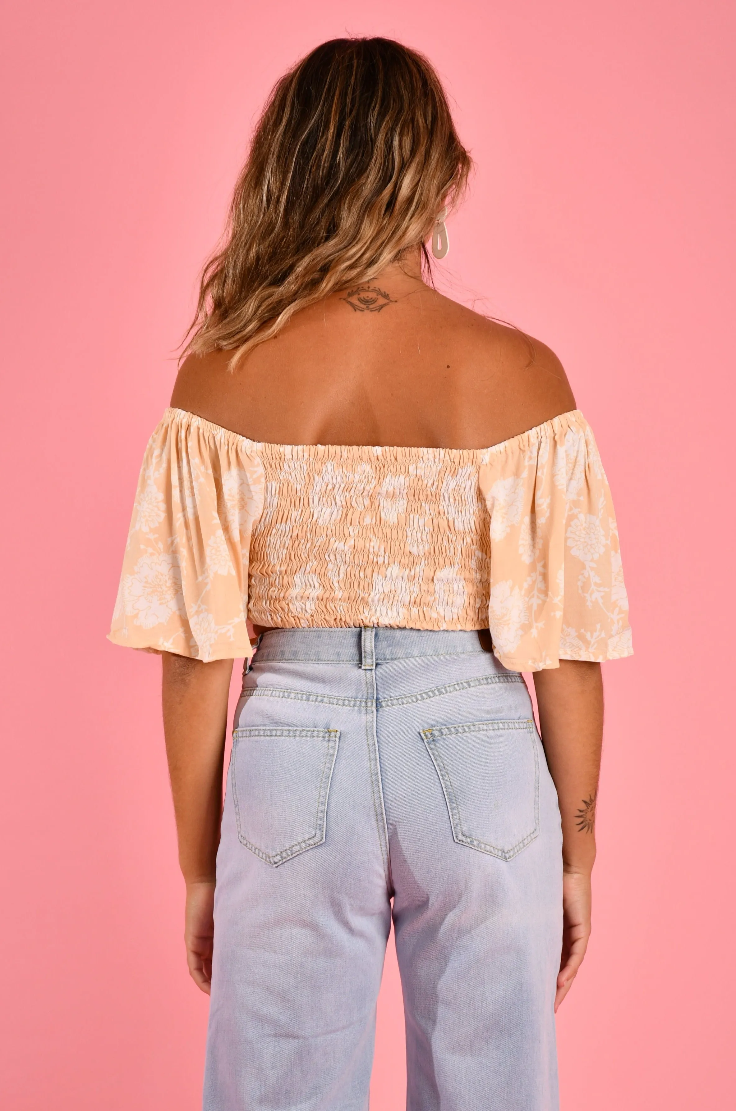 VGLT080 - BUTTERFLY TOP - VINTAGE ROSE PEACH