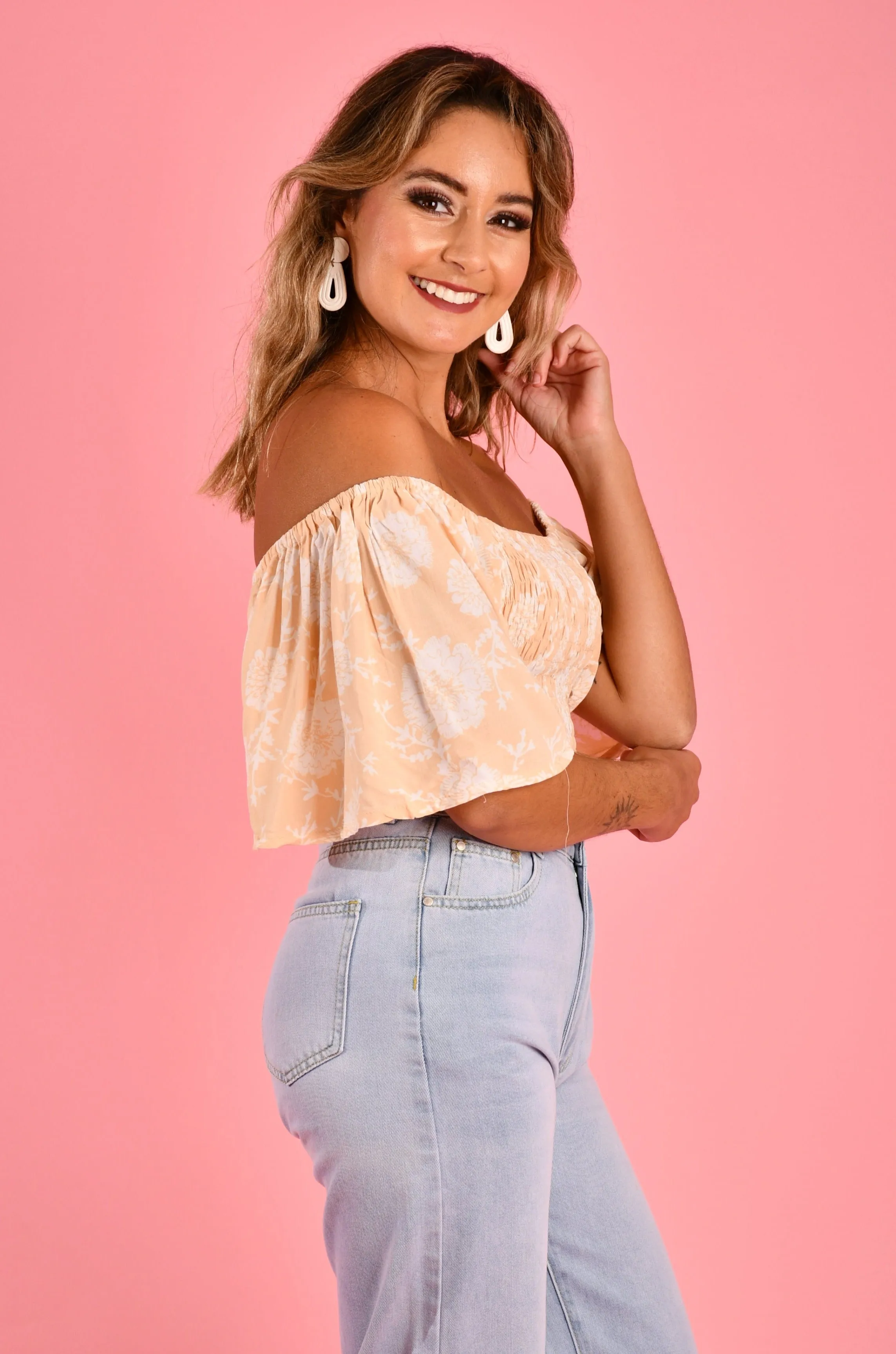 VGLT080 - BUTTERFLY TOP - VINTAGE ROSE PEACH