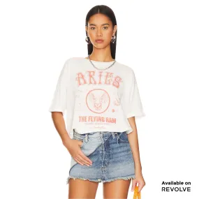 Vintage Aries - Color - Oversized Tee - White