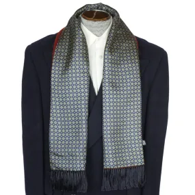 Vintage Gieves & Hawkes Silk & Cashmere Blend Fringed Scarf Savile Row London
