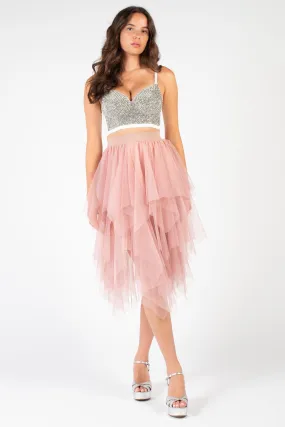 Violetta Multi Layer Tulle Midi Skirt