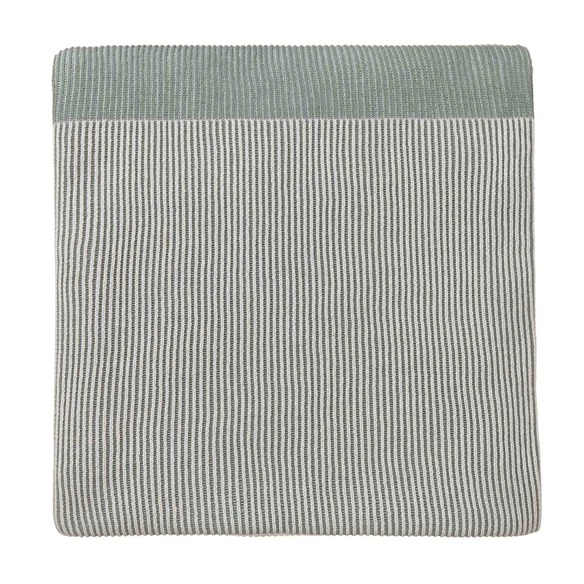 Viseu Cotton Blanket [Aloe green/Ivory/Green grey]